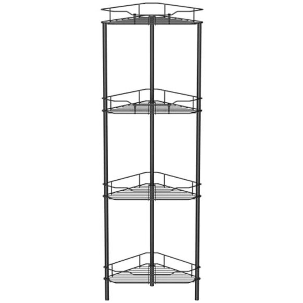 corner shower caddy 4 tier bathroom organizer shelf rustproof standing rack